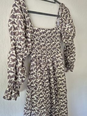 O.P.T. Anthropologie Cotton Paisley Smocked Midi Dress – Size Small